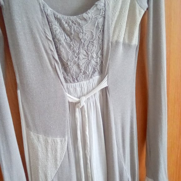Monochromatic tunic dress Italy beige cream gray - Picture 3 of 3